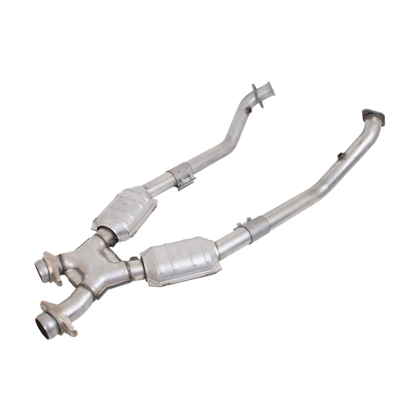BBK 99-04 Mustang 4.6 GT / Cobra High Flow X Pipe With Catalytic Converters - 2-1/2 - Striker Modified