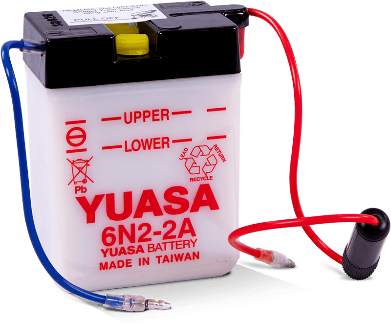 Yuasa 6N2-2A Conventional 6 Volt Battery - Striker Modified