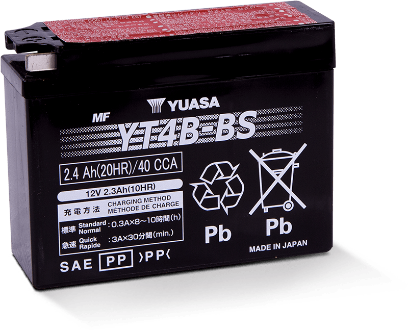 Yuasa YT4B-BSMaintenance Free AGM 12 Volt Battery (Bottle Supplied) - Striker Modified