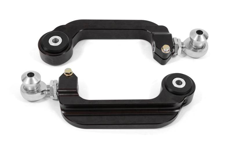 BMR 15-21 S550 Mustang Billet Aluminum Camber Links Adjustable (Delrin/Rod ends) - Black Anodized - Striker Modified