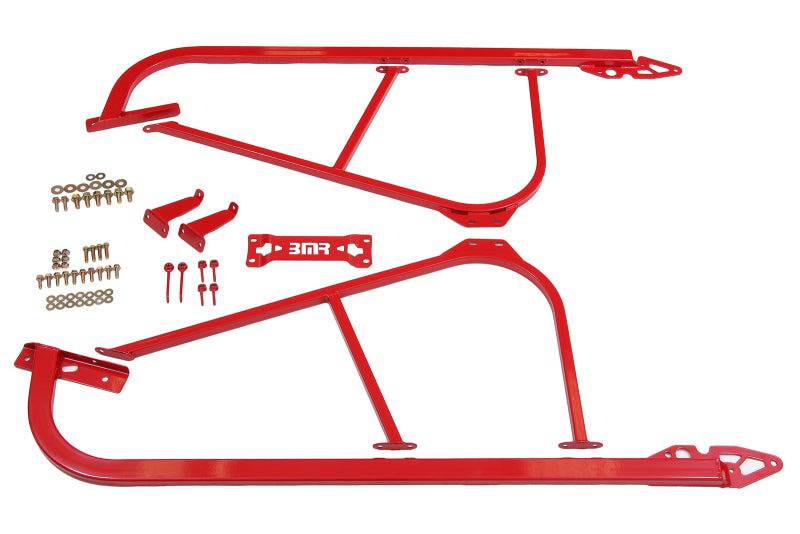 BMR 08-17 Challenger Bolt-On Subframe Connectors - Red - Striker Modified