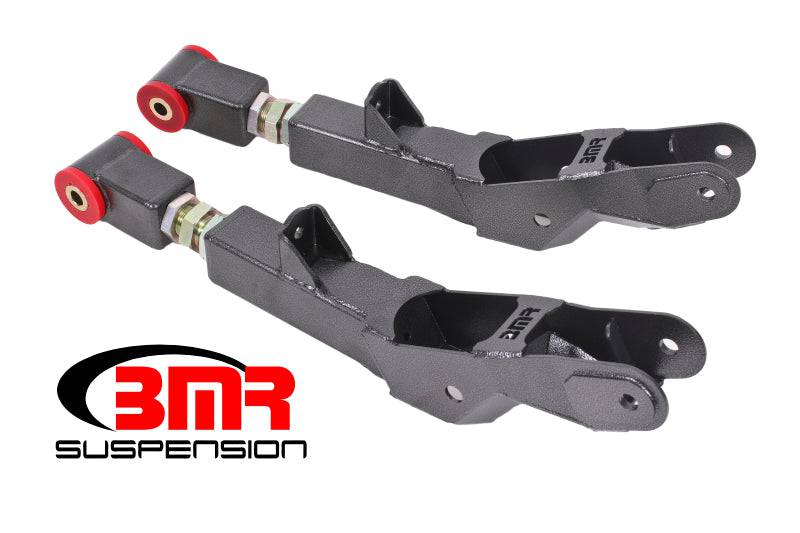 BMR 10-15 5th Gen Camaro Rear Lower Control Arms On-Car Adj. (Polyurethane) - Black Hammertone - Striker Modified