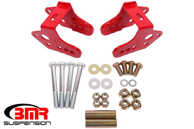 BMR 79-04 Ford Mustang Control Arm Relocation Bracket - Red - Striker Modified