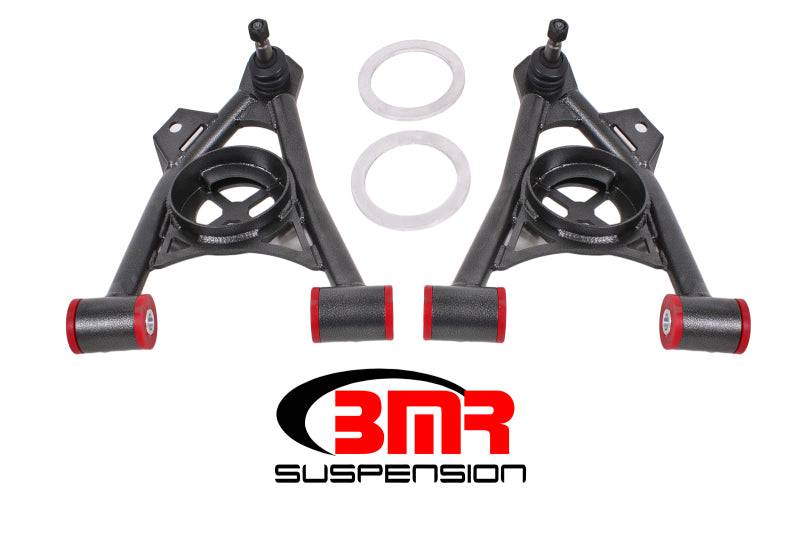 BMR 94-04 Mustang Lower Non-Adj. A-Arms (Poly) w/ Tall Ball Joint / Spring Pocket - Black Hammertone - Striker Modified