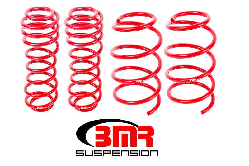 BMR 05-14 S197 Mustang GT Drag Version Lowering Springs (Set Of 4) - Red - Striker Modified