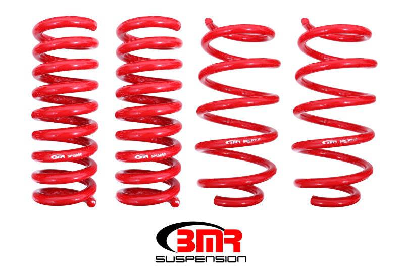 BMR 08-19 Dodge Challenger Lowering Springs 1.25in Drop - Set of 4 - Red - Striker Modified