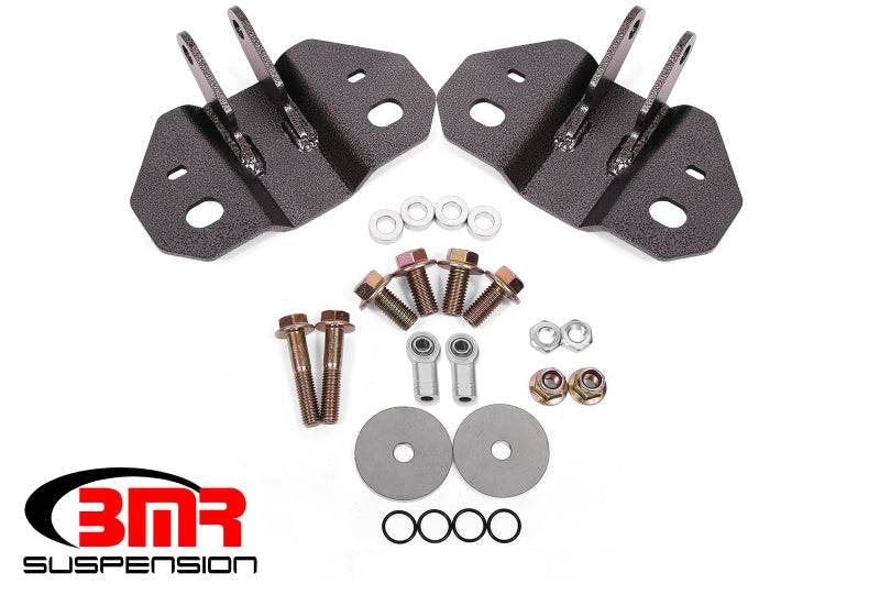 BMR Suspension 15-19 Ford Mustang Rear Upper Shock Mount- Hammertone Black - Striker Modified