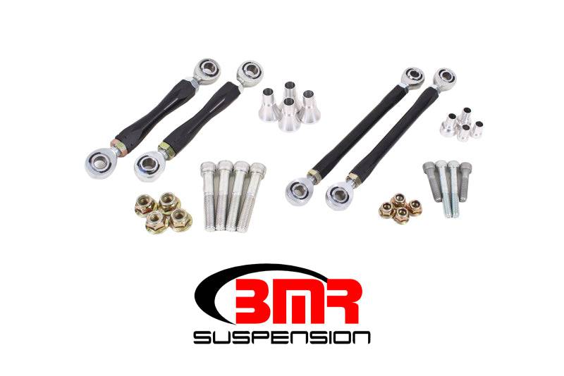 BMR 08-17 Challenger Front and Rear Sway Bar End Link Kit - Black - Striker Modified