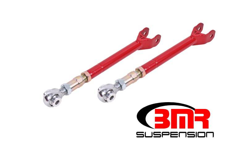 BMR 08-17 Challenger Lower Trailing Arms w/ On-Car Adj. Rod Ends - Red - Striker Modified