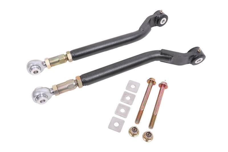 BMR 08-17 Challenger Rear On-Car Adj. Toe Rods Delrin/Rod End Combo - Black Hammertone - Striker Modified