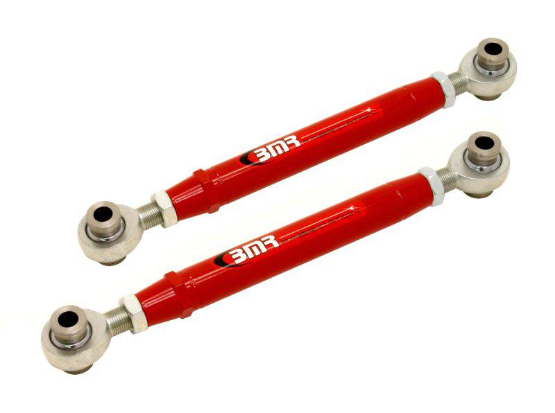 BMR 10-15 5th Gen Camaro Rear Adj. Rod Ends Toe Rods - Red - Striker Modified