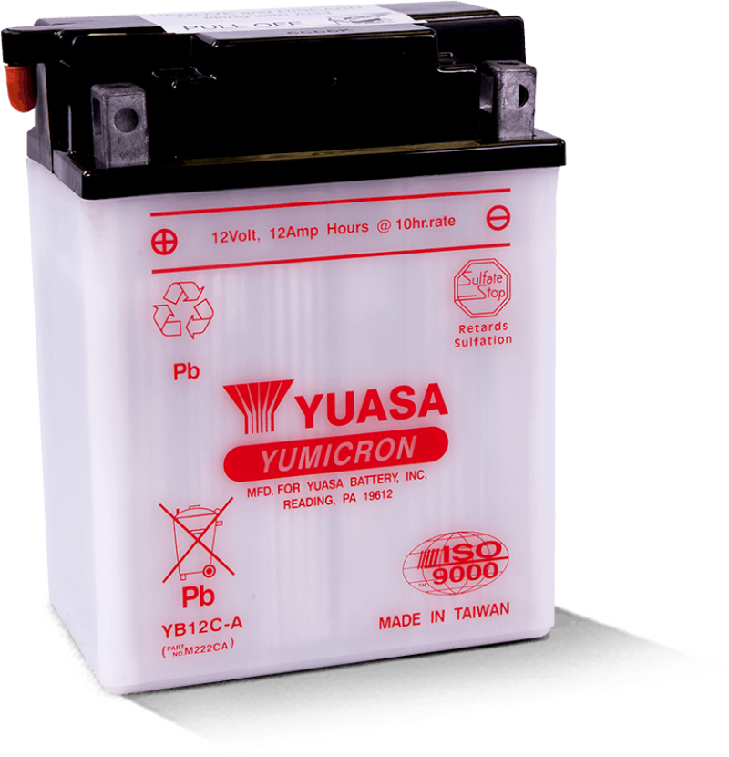 Yuasa YB12C-A Yumicron 12 Volt Battery - Striker Modified