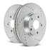 Power Stop 15-19 Ford Mustang Front Evolution Drilled & Slotted Rotors - Pair - Striker Modified