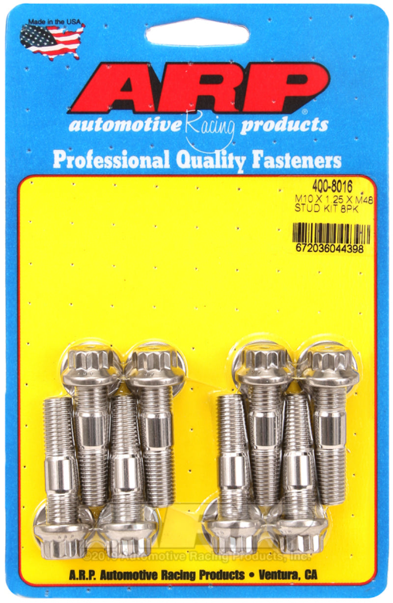 ARP Sport Compact M10 x 1.25 x 48mm Stainless Accessory Studs (8 pack) - Striker Modified