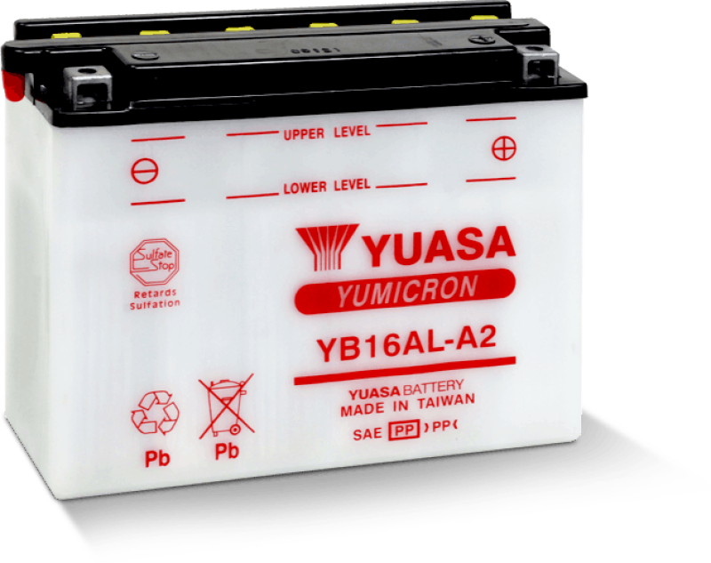 Yuasa YB16AL-A2 Yumicron 12 Volt Battery - Striker Modified