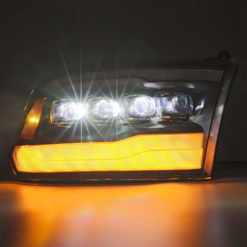 AlphaRex 09-18 Dodge Ram 1500HD NOVA LED Projector Headlights Plank Style Design Chrome w/DRL - Striker Modified