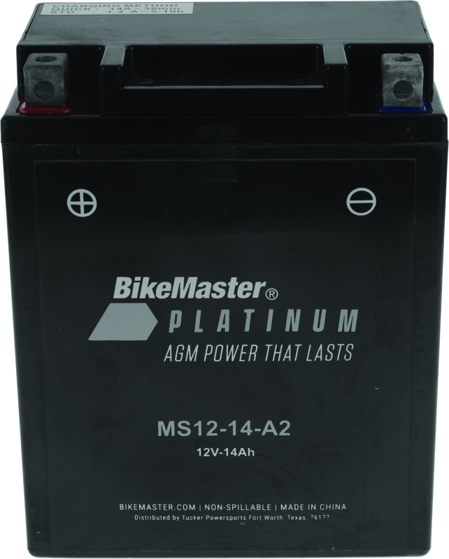 BikeMaster AGM Battery - MS12-14-A2 - Striker Modified