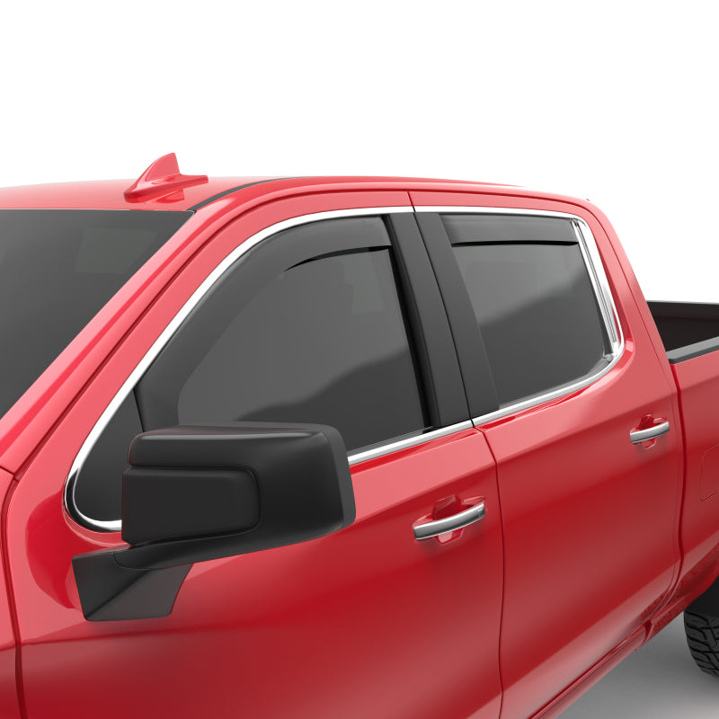 EGR 2019 Chevy 1500 Crew Cab In-Channel Window Visors - Matte - Striker Modified