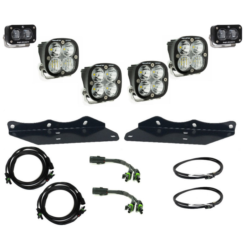 Baja Designs 17-20 Ford F-150 Raptor S2 SAE Sportsmen Fog Pocket Kit - Clear - Striker Modified
