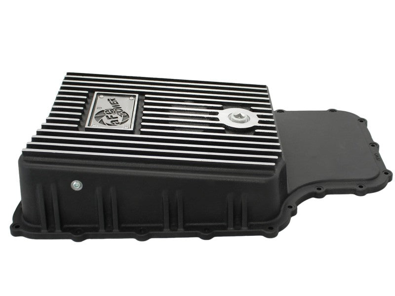 aFe Power Transmission Pan Black Machined 11-14 Ford 6R140 Trucks V8 6.7L (td) - Striker Modified