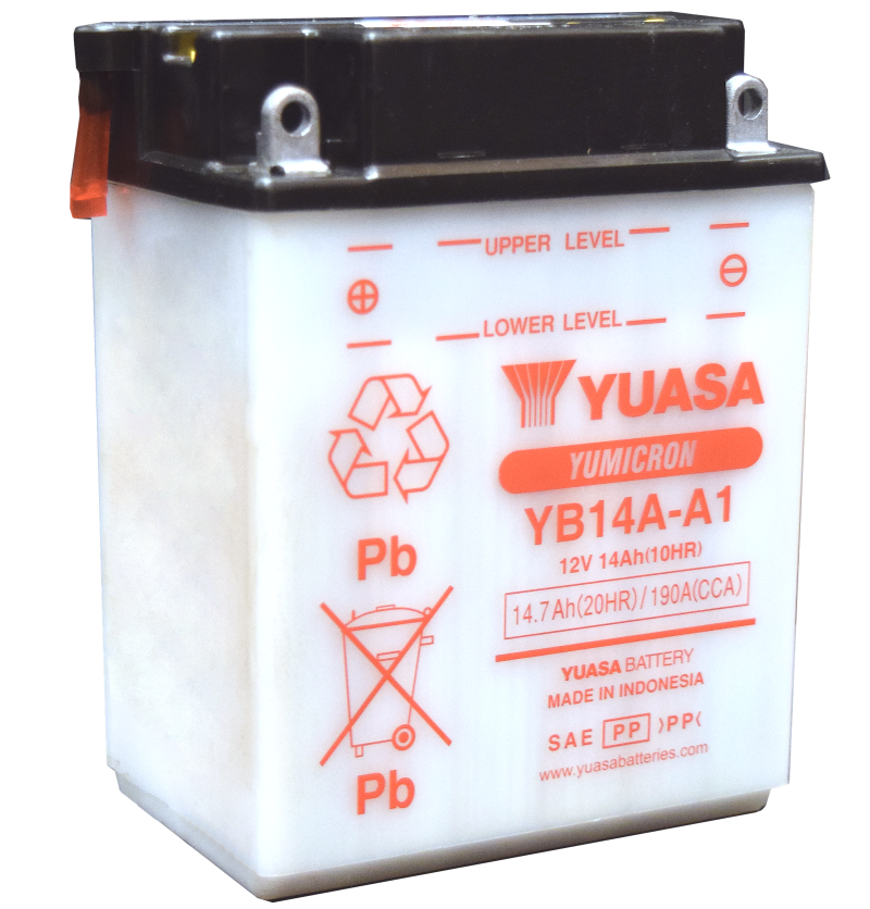 Yuasa YB14A-A1 Yumicron CX 12 Volt Battery - Striker Modified