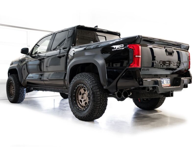 AWE Exhaust for 4th Gen Toyota Tacoma Dual Diamond Black Tips - Striker Modified