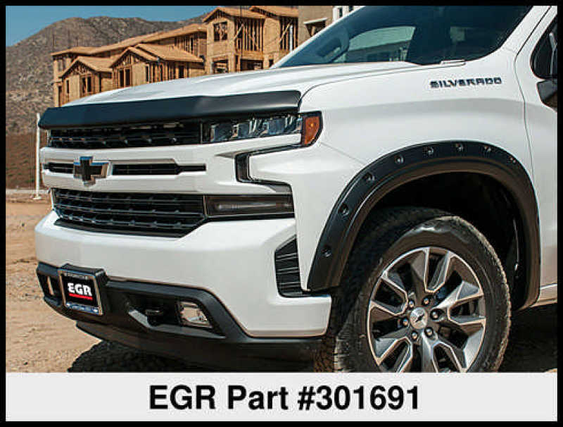 EGR 2019 Chevy 1500 Super Guard Hood Guard - Dark Smoke - Striker Modified