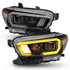 ANZO 2016-2017 Toyota Tacoma Projector Headlights w/ Plank Style Switchback Black w/ Amber w/ DRL - Striker Modified