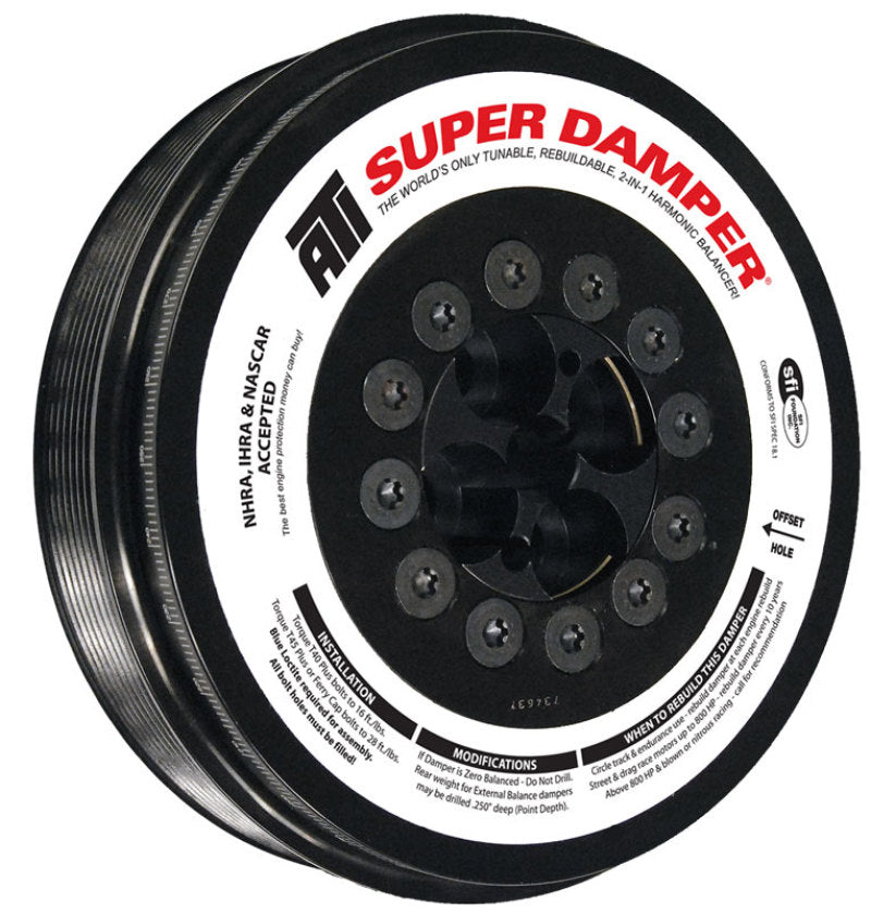 ATI Damper - 7.98in - Steel - 8 Grv - Cummins - 2003-07.5 - 5.9L - 3 Ring Hvy - Diesel - Striker Modified