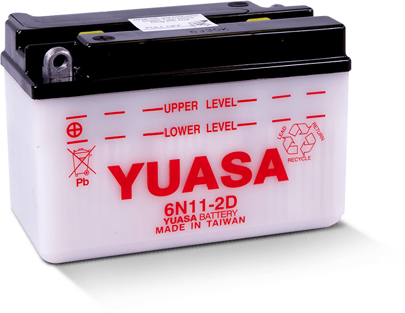 Yuasa 6N11-2D Conventional 6 Volt Battery - Striker Modified