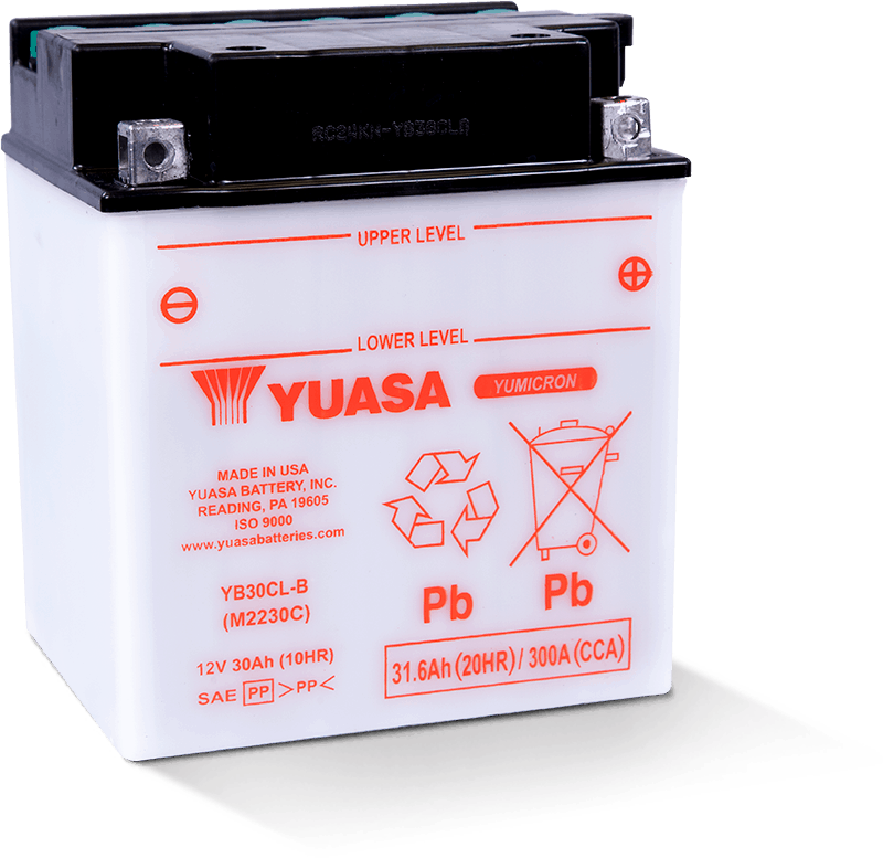 Yuasa YB30CL-B Yumicron CX 12 Volt Battery - Striker Modified
