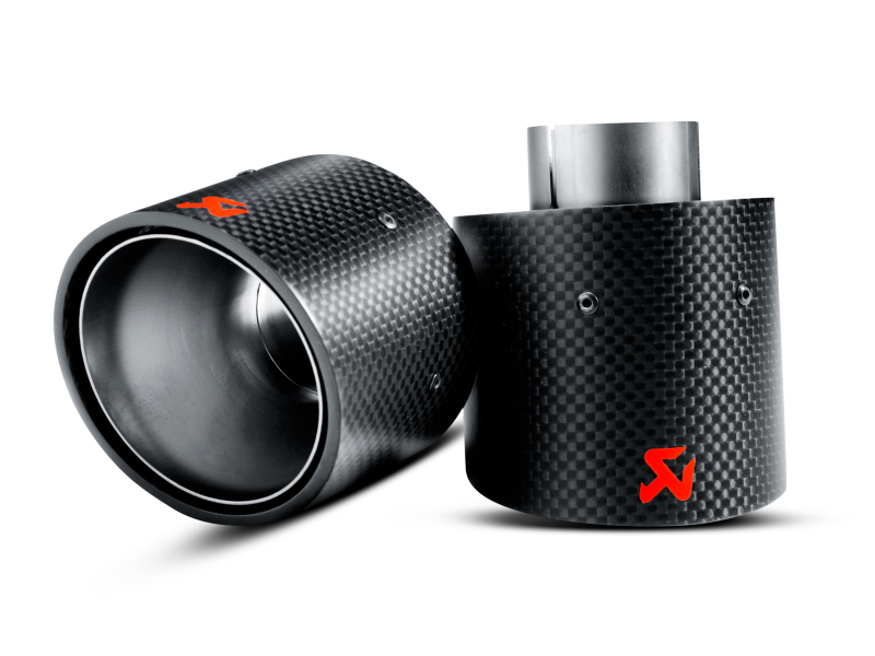 Akrapovic 07-14 MINI Cooper S (R56) / Cooper S Cabrio (R57) Tail Pipe Set (Carbon) - Striker Modified