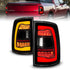 ANZO 09-18 Dodge Ram 1500 Sequential LED Taillights Smoke Black w/Switchback Amber Signal - Striker Modified