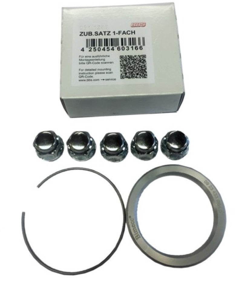 BBS PFS KIT - Subaru 5x114.3 - Includes 82mm OD - 56mm ID Ring / 82mm Clip / Lug Nuts - Striker Modified