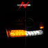ANZO 09-18 Dodge Ram 1500/2500/3500 LED Plank Style Headlights Switchback + Sequential - Matte Black - Striker Modified