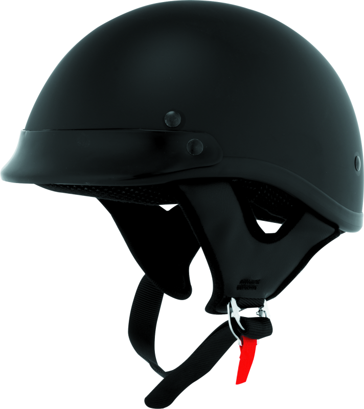 Skid Lids Traditional Helmet Flat Black - Large - Striker Modified