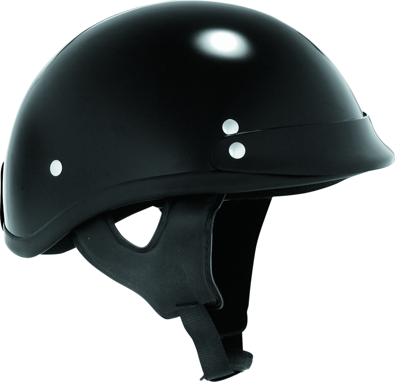 Skid Lids Traditional Helmet Black - Large - Striker Modified