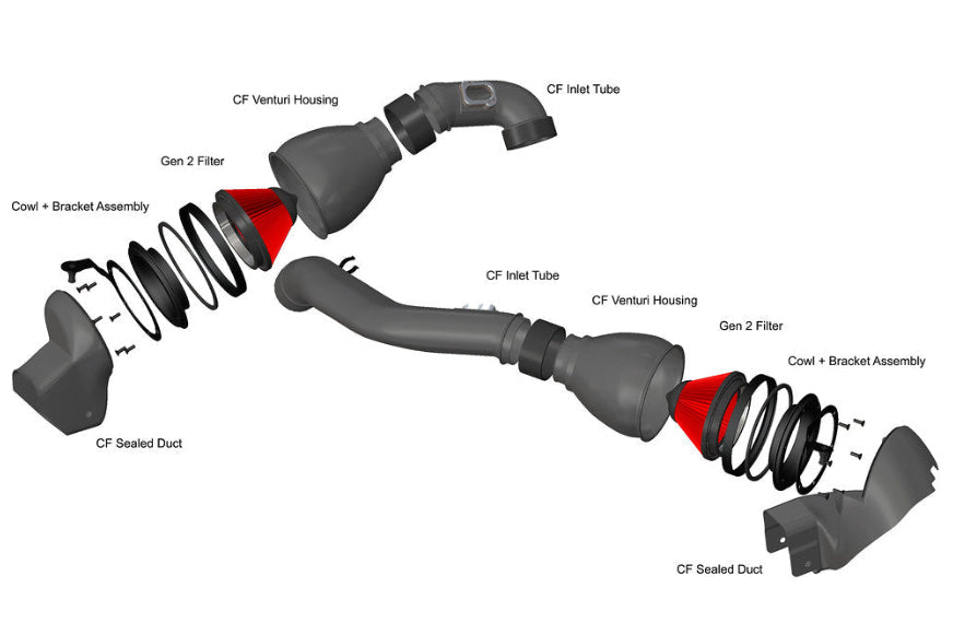 Eventuri BMW F87 M2 Competition / M2 CS S55 Black Carbon Intake System