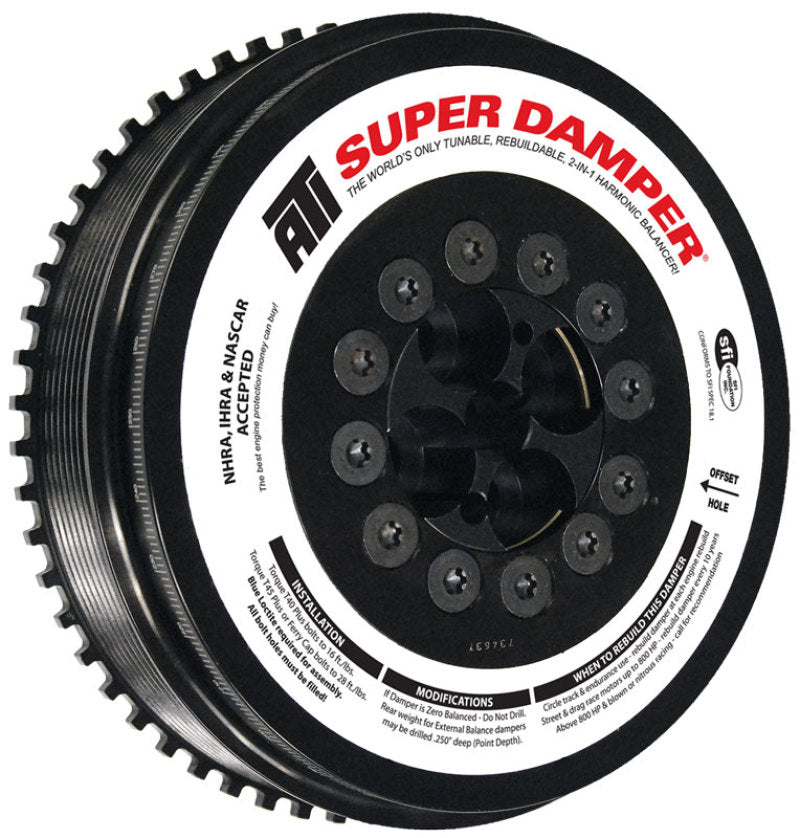 ATI Damper - 7.98in - Steel - 8 Grv - Cummins - 07.5-15 6.7L w/Reluctor Wheel - 3 Ring Hvy - Diesel - Striker Modified
