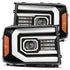 AlphaRex 07-13 GMC 1500HD PRO-Series Proj Headlights Plank Style Matte Blk w/Activ Light/Seq Signal - Striker Modified