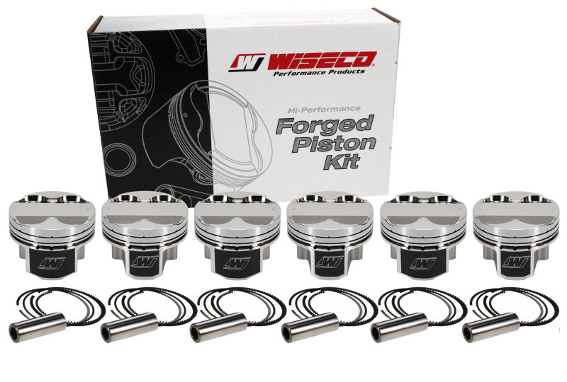 Wiseco Toyota 2JZGTE 3.0L 86.5mm +.5mm Oversize Bore Asymmetric Skirt Piston Set - Striker Modified