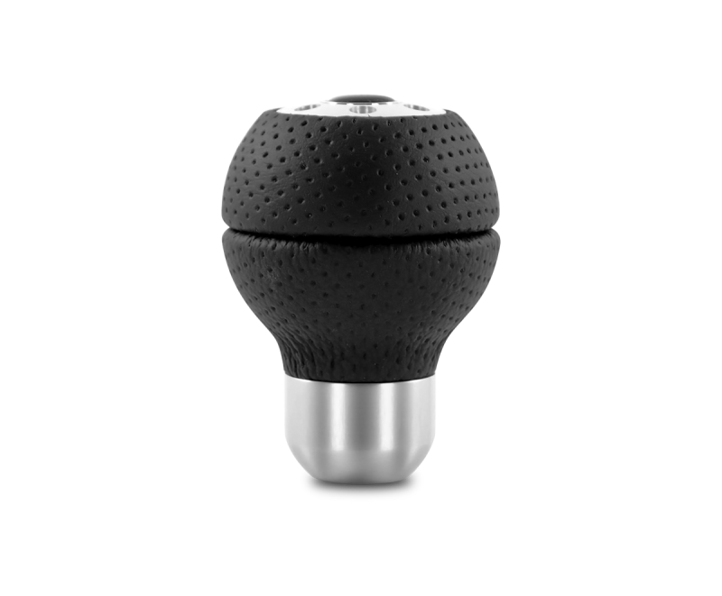 Momo Race Shift Knob - Black Airleather, Aluminum Insert - Striker Modified