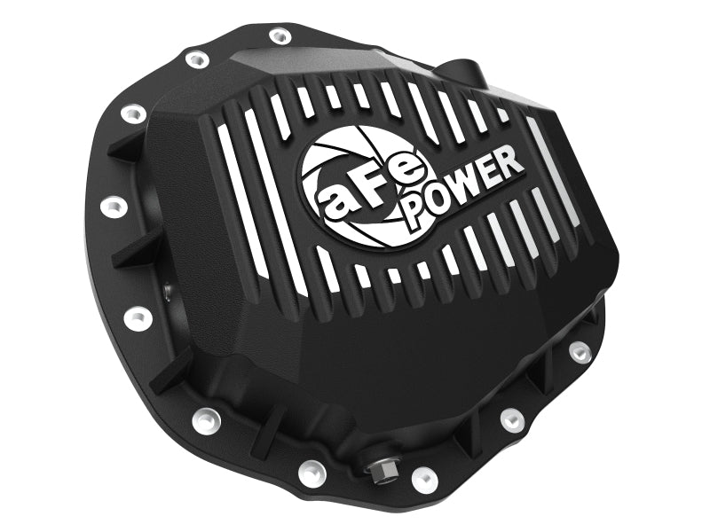 aFe 2020 Chevrolet Silverado 2500 HD  Rear Differential Cover Black ; Pro Series w/ Machined Fins - Striker Modified