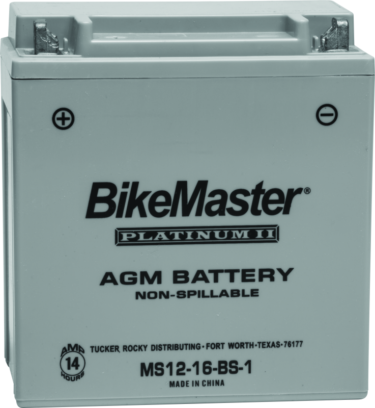BikeMaster AGM Battery - MS12-16-BS-1 - Striker Modified