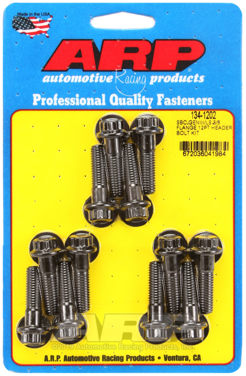 ARP SBC/GENIII LS 3/8 Flange 12pt Header Bolt Kit - Striker Modified