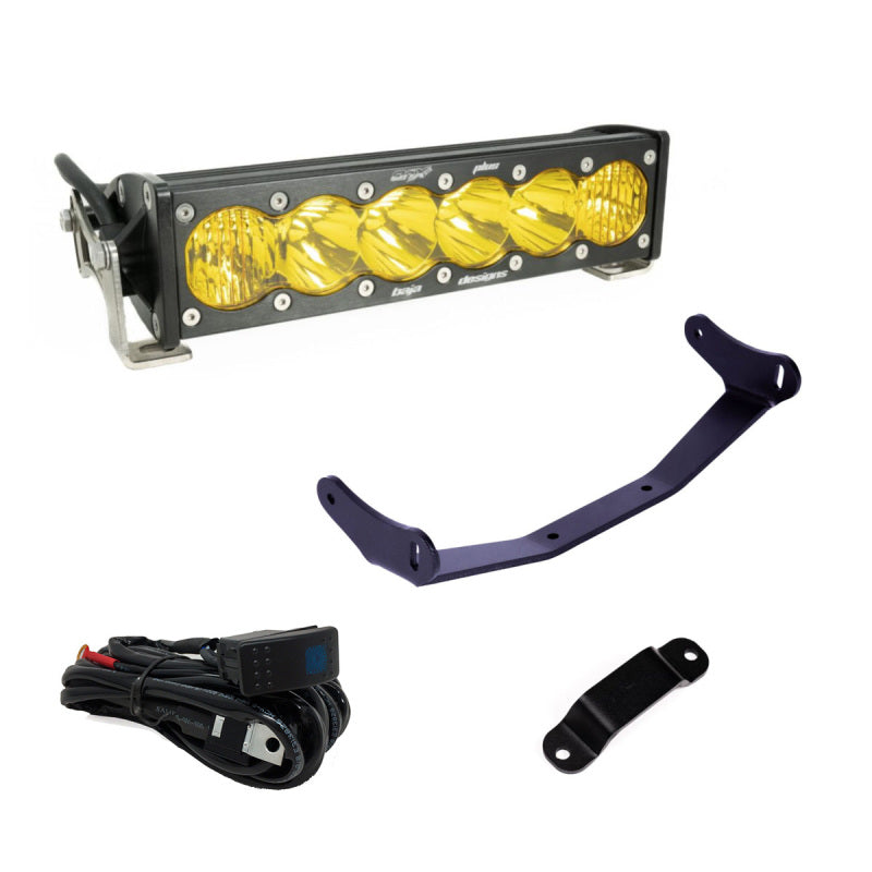 Baja Designs Can-Am Maverick R Amber 10in OnX6+ Shock Tower Kit - Striker Modified