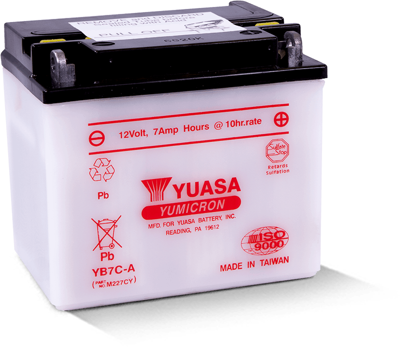 Yuasa YB7C-A Yumicron 12 Volt Battery - Striker Modified