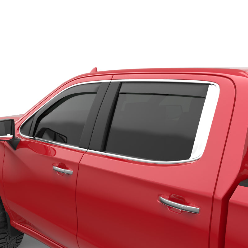 EGR 2019 Chevy 1500 Crew Cab In-Channel Window Visors - Matte - Striker Modified