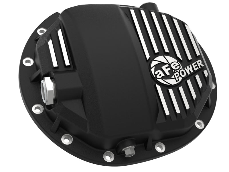 aFe Power Pro Series AAM 9.5/9.76 Rear Diff Cover Black w/Mach Fins 14-19 GM Silverado/Sierra 1500 - Striker Modified