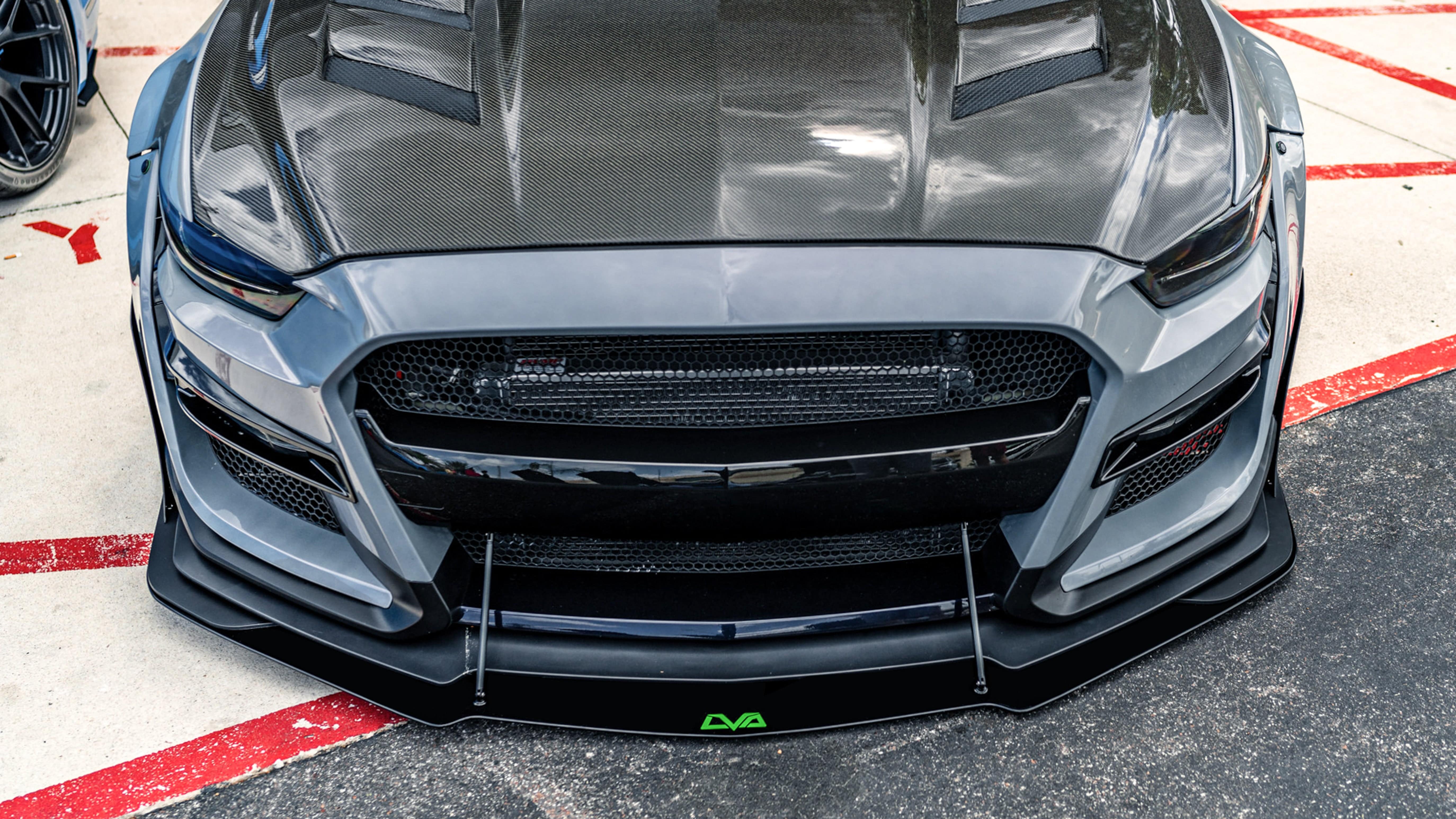 LVA 2015-2023 Ford Mustang GT500 V.2 Front Splitter (Aftermarket Bumper) - Striker Modified
